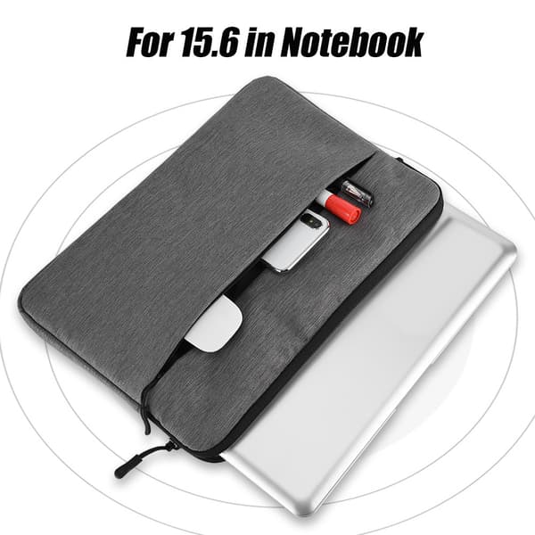 Anti-kollision Notebook Etui Multi-interlayer Laptop Taske til 15,6in Notebook - Kaffe