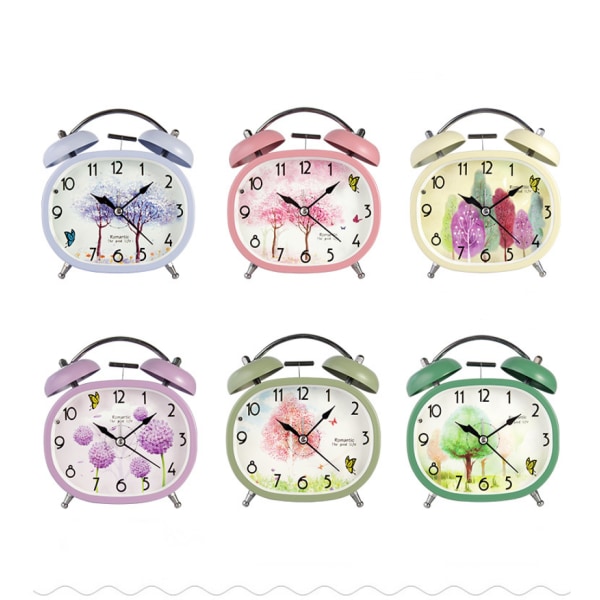 SAYTAY Alarm Clocks For Bedrooms, Square Alarm Clock , Student Home Decoration Desktop Clock(Purple)