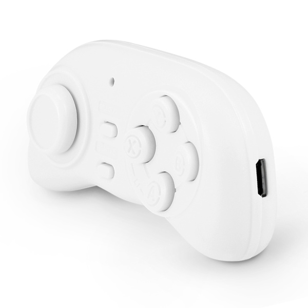 Bärbar trådlös Bluetooth-spelkontroll Mini Gamepad Joystick Handtag Fjärrkontroll Vit