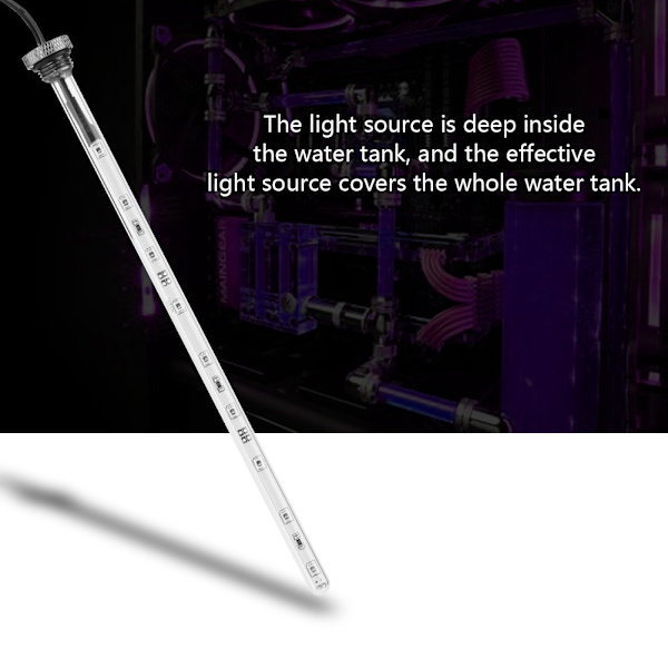 22cm DIY Computer Vandkøling Tank Lys Virus Reservoir LED Lampe Belysning(Grøn)