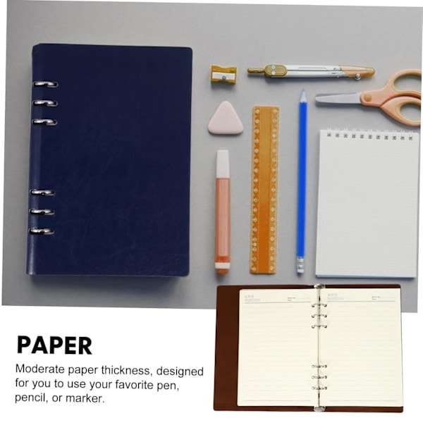 1st Notebook Läder Anteckningsbok Affärsmapp Anteckningsblock Fickmapp Spiral A5 Skissbok Memo Anteckning Skriv Fickjournal Resa