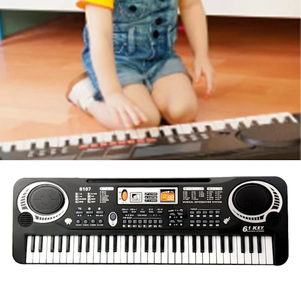 Musik Piano Keyboard 61 Tangenter Utbildning Multifunktionell Elektrisk Digital Piano Keyboard 61 Tangenter