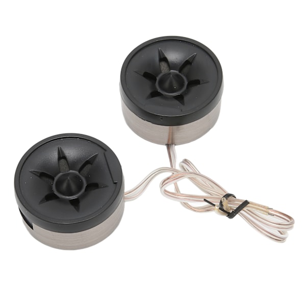 2 stk. 350W Mini Dome Tweeter Rund Højttaler Stick On Sort Universal Bil Audio System