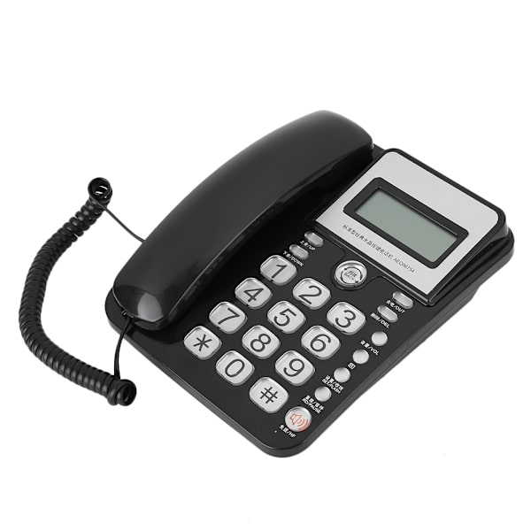 Sort skrivebords telefon fastnet telefon ledning telefon til hjemmekontor hotel forretning