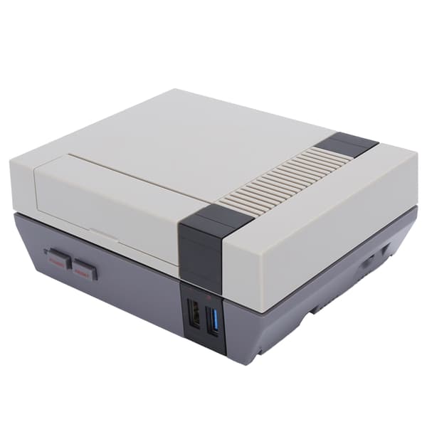 Vintage Game Console Box til Raspberry Pi 4B Shutdown Reset Betjen SSD Case 100‑240VUS Stik