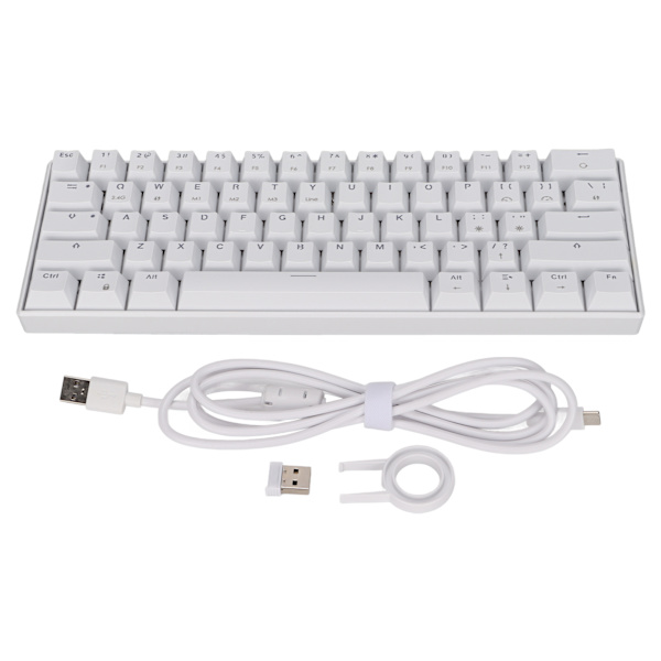 READSON Mekanisk tangentbord 61 tangenter 3 lägen Kompakt ergonomisk layout Spel tangentbord för arbete Studie Spel Svart axelkropp