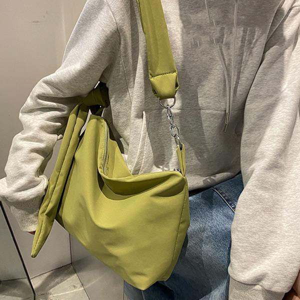 Kvinners Skulder Bag Stor Kapasitet Casual Lazy Style Messenger Bag for Skole Arbeid Gratis Størrelse Green