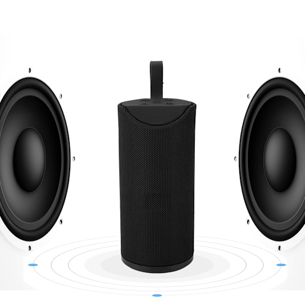 Kannettava ulkoilma pistoketyyppinen Bluetooth-kaiutin monitoiminen langaton kaiutin (musta)