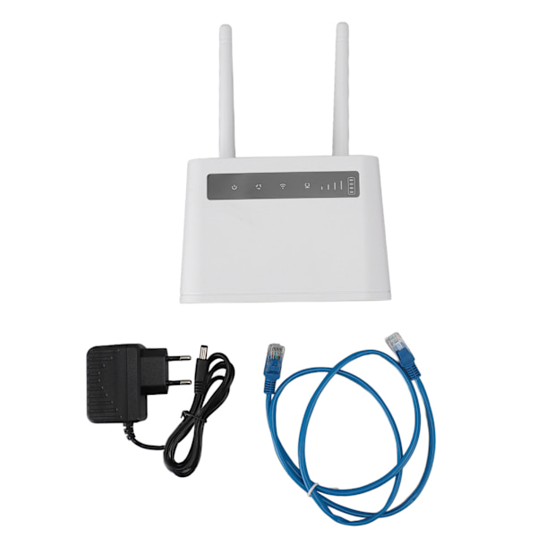 Trådlös WiFi-router för asiatiskt 4G SIM-kort Router 300Mbps Smart Home Internet Router med 2 5dBi High Gain-antenner 100‑240V