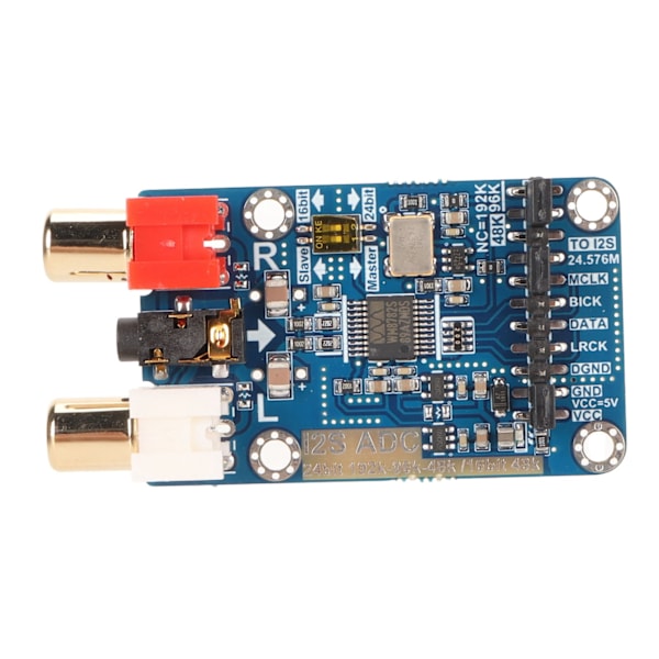 I2S ADC Audio I2S Capture Card -moduuli Master Slave -tila Kehityskortti Häviötön Digitaalinen Audio I2S ADC Dekooderi