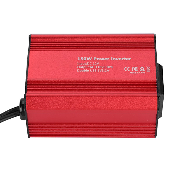 150W Dobbel USB DC12V til AC110V Strømforsyning Boost Step-up Konverter