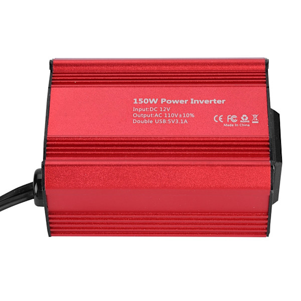 150W Dobbelt USB DC12V til AC110V Strømforsyning Boost Step-up Konverter