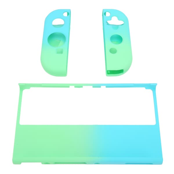 Spelkonsolskyddsfodral Gradient Ergonomiskt grepp Spelkonsol Silikon Skyddsfodral för Switch OLED Blå Grön