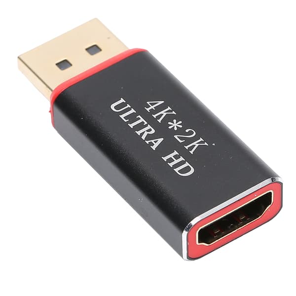 4K DP han til HD multimedia interface 1.4V hun adapter guldbelagt konverter sort