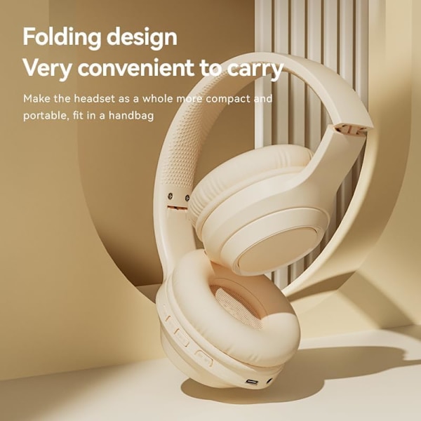 M6 Trådlöst Spelheadset, Minnesskum & Premium Läderliknande Öronkuddar, Stereo Hörlurar, Spelhörlurar med Mikrofon för Mobil Enhet