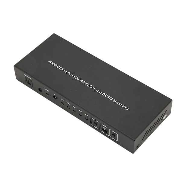 HDR HD Multimedia Interface Ljudextraktor 5 Port 18 Gbps Ljudextraktor Växellåda med Fjärrkontroll ARC 100‑240V EU-kontakt