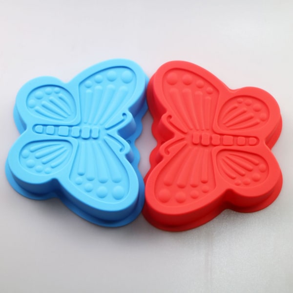 2-pack 3D fjärilskakform i silikon, fjärilsformad kakform för bakning av pajer till bröllop, jul och födelsedagstårta