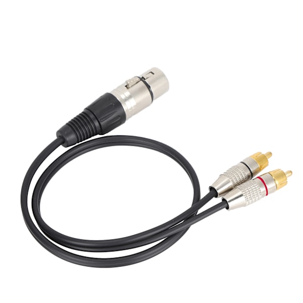 Audio Splitter 1 XLR Hunkontakt til 2 RCA Hanstik Stik Kabel til Hjemmebiograf og Professionelt Lydudstyr Hunkontakt 2m