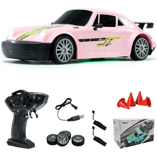 GoolRC RC Drift Car, 1:20 2.4GHz 4WD High Speed 20KM/H Racing Car Vehicle, Replaceable Drifting Tires Racing Sport Toy Cars with LED Lights