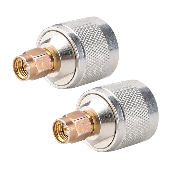 2PCS SMA hane till N hane adapter RF koaxial adapter omvandlare kontakt