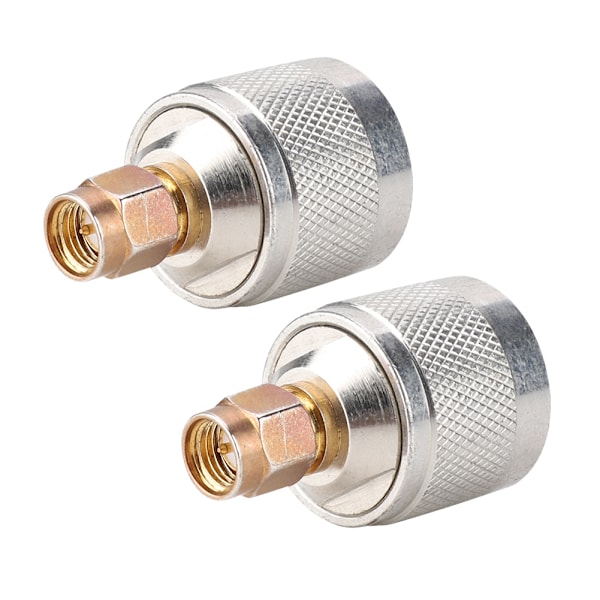 2PCS SMA Male to N Male Adapter RF Coaxial Adapter Converter Connector