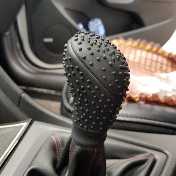 Universal silicone gear cover car gear cover manual gear shift lever cover gear handle protective cover (gray)