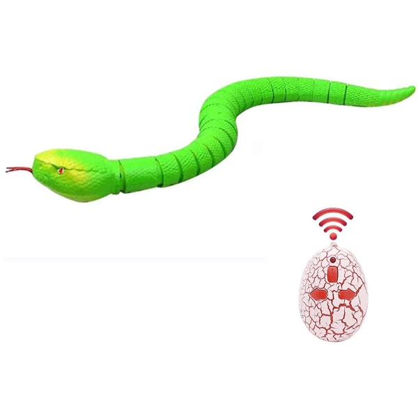 Realistisk fjernbetjening RC Snake Legetøj Hurtigt bevægende Simulering Falsk klapperslange Robotlegetøj Batteridrevet Snake-Egg Controller USB Genopladelig Snake