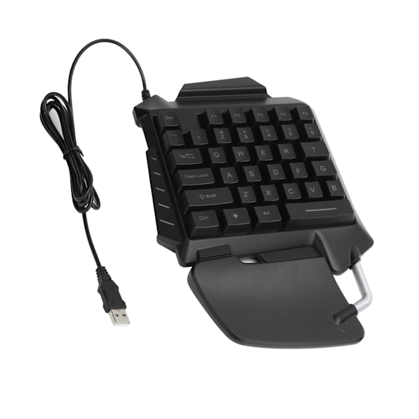 Yksikätisenäppäimistö 35-näppäiminen USB-johdollinen kannettava mekaaninen peliohjain LED-taustavalaistuksella