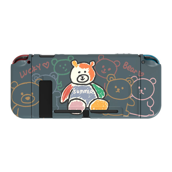 Dokkbar beskyttende deksel for Nintendo Switch, søtt mykt TPU slankt deksel for NS-konsoll og Joy-Con-kontrollere