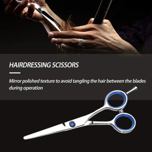 Ammattimainen tasaisesti leikatut yksikätiset sakset parturi-kampaamo ja kotikäyttöön tarkoitettu parturisakset, hienosäädettävä hiustenleikkaus miehille, naisille