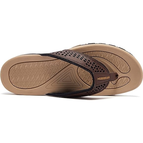 Herr Sport Flip Flops Komfort Casual Thong Sandaler Utomhus L+brown 43