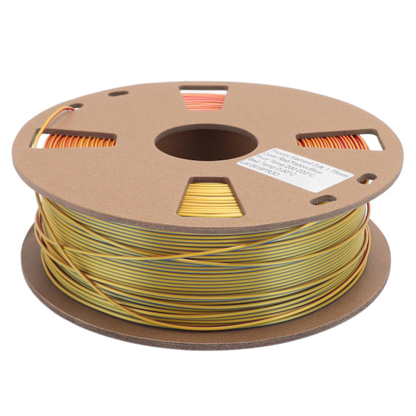 3D-skrivarfilament i tre färger, 1,75 mm, 2,2 lb nettovikt, 200 till 220 Celsius PLA-filament för påfyllning och utbyte