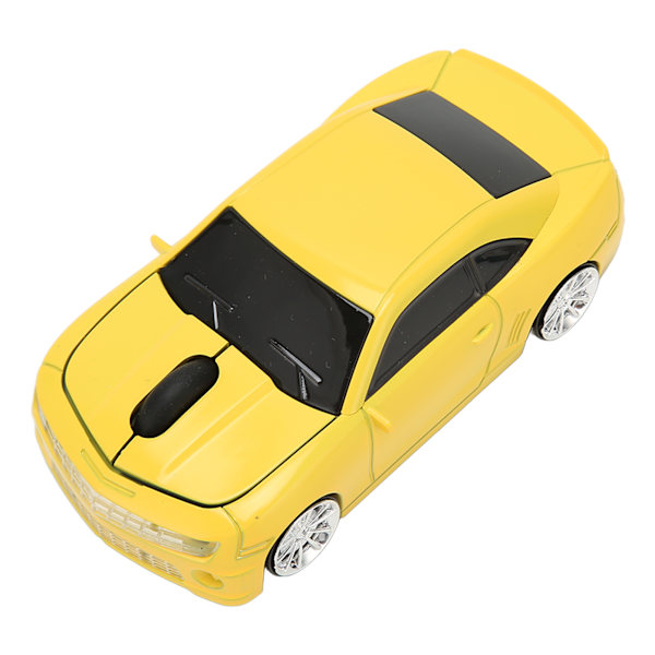 Race Car Trådlös Mus Sportbil Datormus 2.4 GHz LED-ljus 1600 DPI Optisk Sensor för OS X PC Gul
