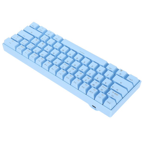 READSON Mekanisk tangentbord 61 tangenter RGB 3 lägen Stöd trådlöst kompakt ergonomiskt brett kompatibilitet Spel tangentbord Svart axelkropp