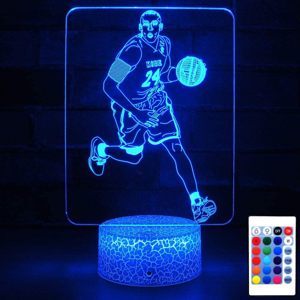 Qinwei Natlampe Basketball Sidebordlampe LED Dekorationslys til Voksne eller Børn