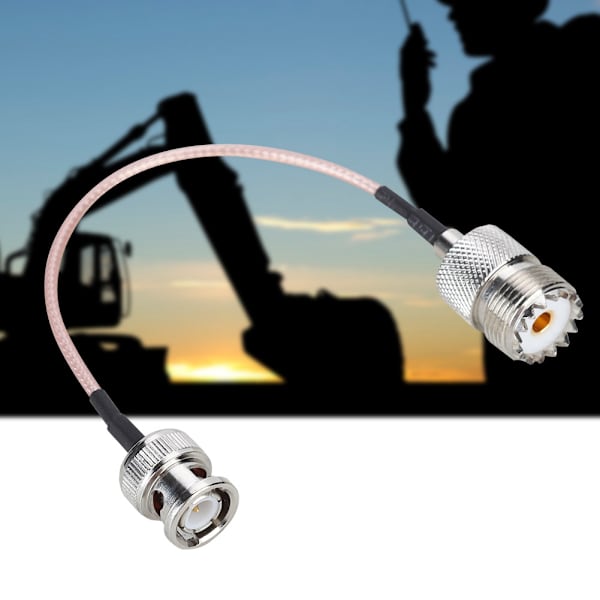 1 st BNC hane till UHF hona adapterkabelkontaktkonverter för RF-radioantenn 15 cm