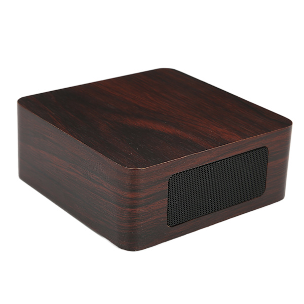 Q1A Trådlös Bluetooth-högtalare Subwoofer Stabil Bärbar USB-skrivbord Retrohögtalare för hemValnöt
