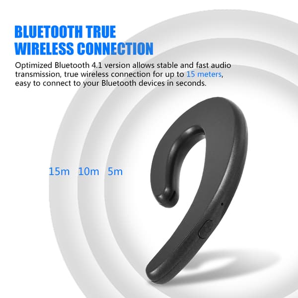 Ultra Slim Business Style TWS Bluetooth True Wireless Ear-Hook Headset Earphone