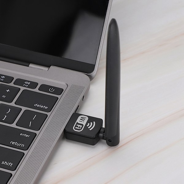 Bærbar computer Notebook Sort USB2.0 Interface 2.4G Trådløs WiFi Adapter Med Indikatorlys