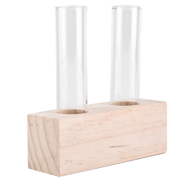 Blomkruka i glas, provrör, hydroponisk växtvas, terrariumbehållare, heminredning med ställ