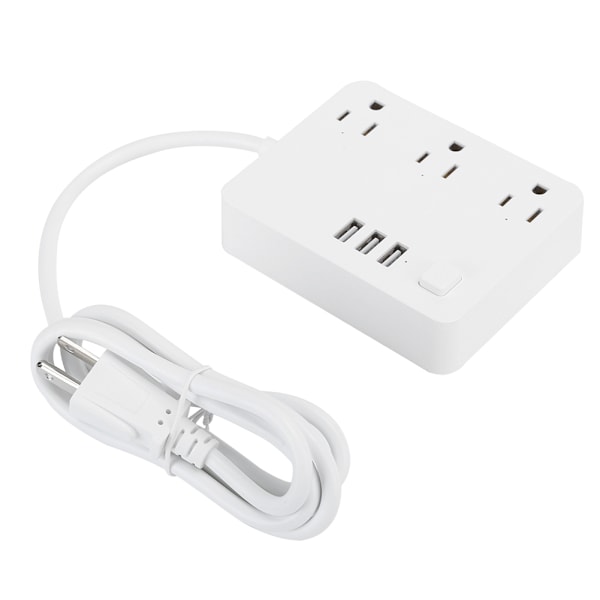 Skrivebords smart hurtiglading strømfordeler med 3 stikkontakter 3 USB-porter 100‑240V