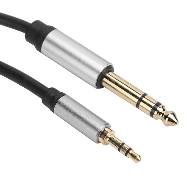 2 kpl 24K kullattua 3,5 mm - 6,5 mm ääniadapteria suora stereo AUX-äänikaapeli 1,8 m