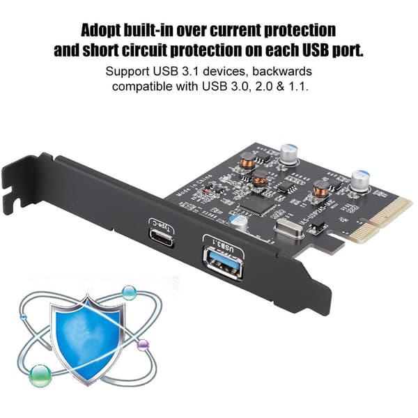 10 Gbps typ A & typ C port PCI expansionskort adapter