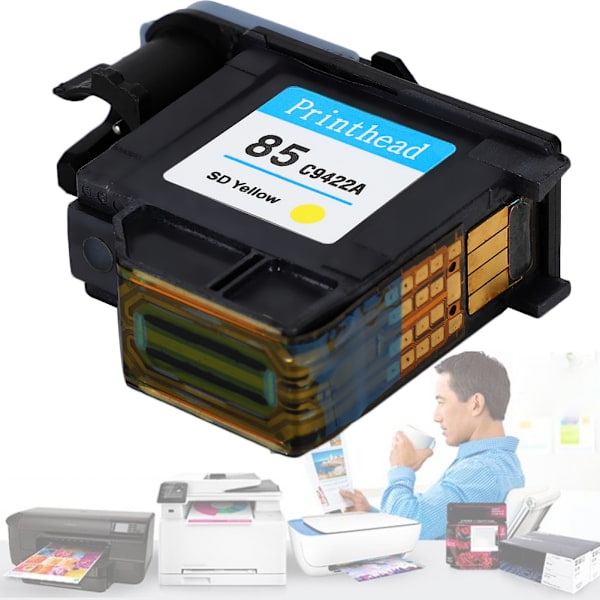 For HP85 Høj Kvalitet Blæk Print Hoved Udskiftning til Designjet 30/90R/130 (Gul C9422A)