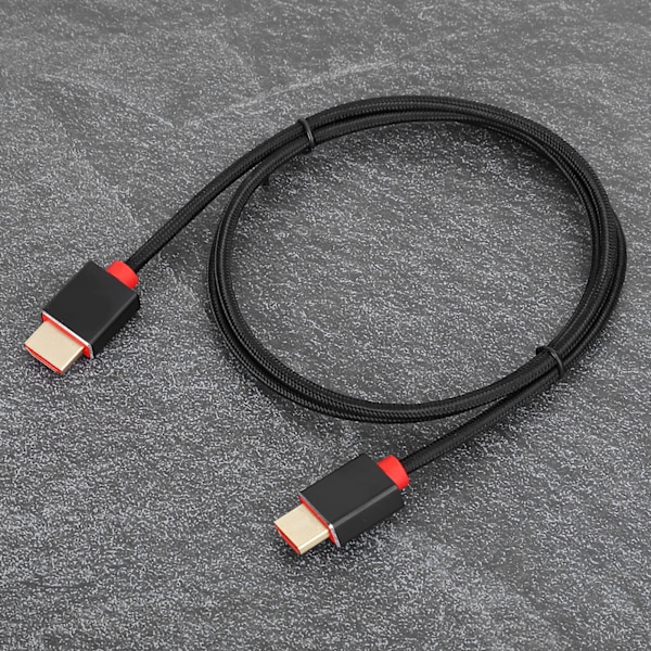 HDMI-HDMI-uroskaapeli, uros-uros, 4Kx2K, teräväpiirto, jatkokaapeli, alumiinikotelo, 0,5 m