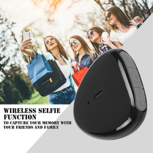 Mini trådløs hjerteformet Bluetooth lydmottaker kablet hodetelefon lydadapter svart