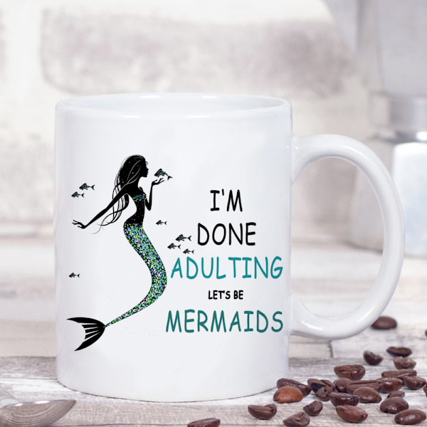 Havfrue Kaffe Krus Morgenmad Krus Sjov Kaffe Krus 11 Ounces Inspirerende Og Motiverende