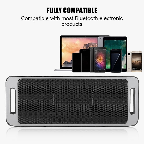 Bärbar trådlös Bluetooth 3.0-högtalare Stereo Subwoofer TF-kort FM-radio U-skiva