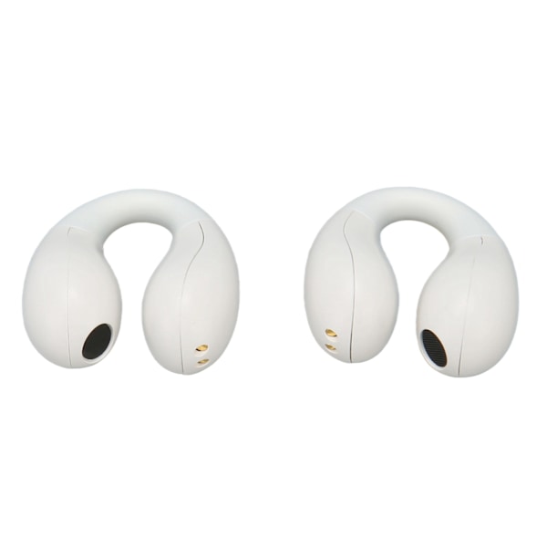 Bluetooth-oversettelsesøretelefon 144 språk Stereo Clip On oversettelsesørepropper med ladeetui for Android for IOS Hvit