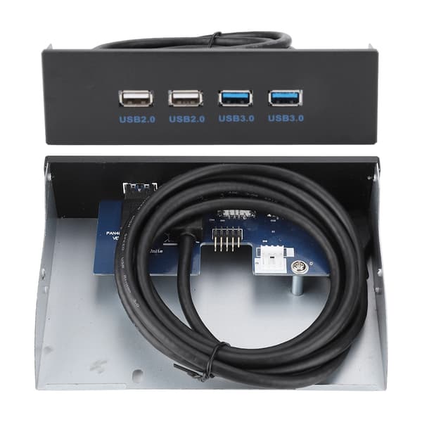 2 Port USB 3.0 + 2 Port USB 2.0 HUB Utvidelses Frontpanel